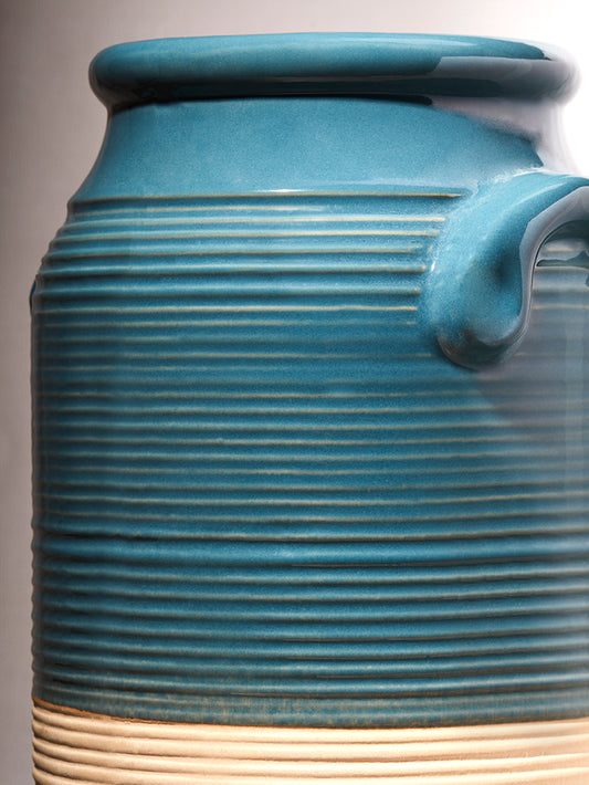 Two Tone Large Blue Vase