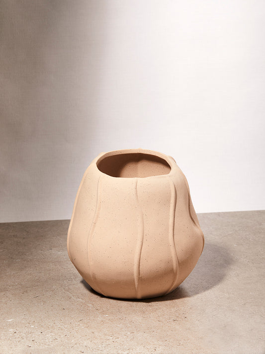 Irregular Speckle Vase Beige