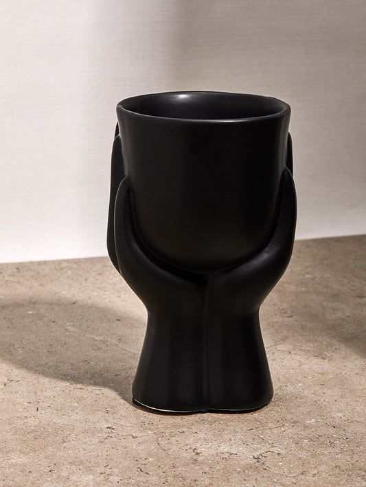 Hand Vase Black