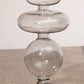 Clear Glass Bubble Candle Holder